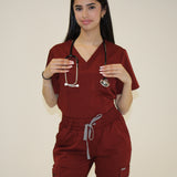 Burgundy Red: VICTORIA™ One Pocket - Burgundy Velvet