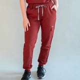 Pantalon de jogging coupe slim VICTORIA™ - Velours bordeaux
